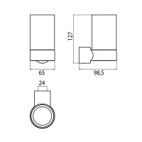 EMCO Fino Стакан подвесной, прозрачное стекло, цвет: хром