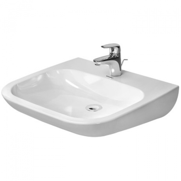 Duravit D-Code Раковина 60х55 см, 1 отв., медицинская, без перелива, цвет: белый