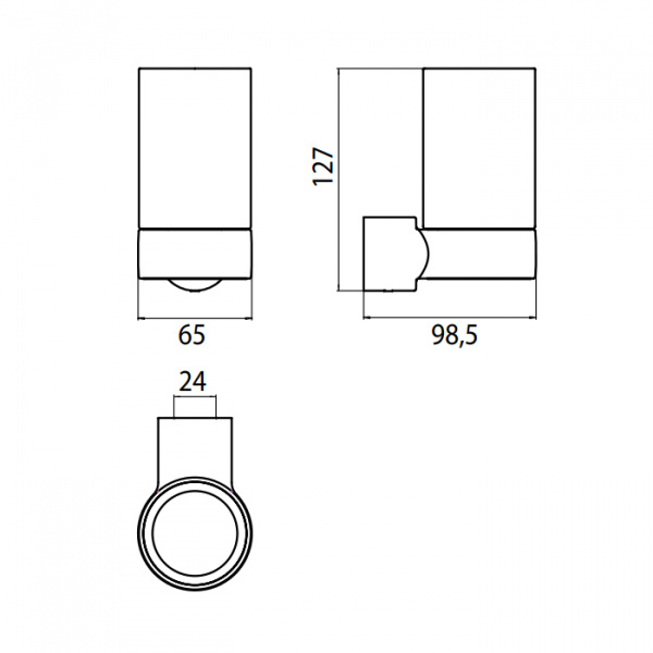EMCO Fino Стакан подвесной, прозрачное стекло, цвет: хром