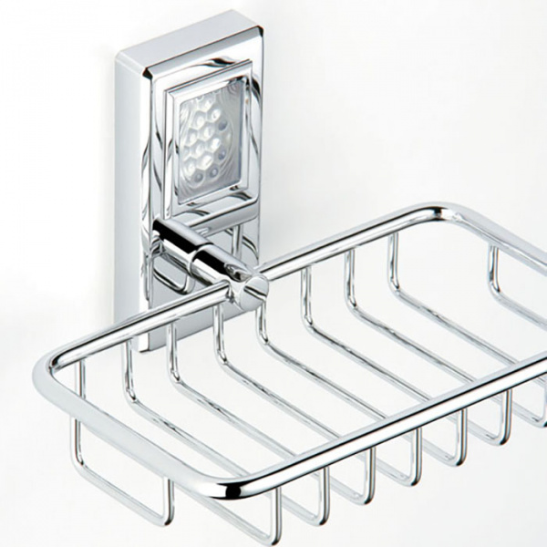 THG Métropolis cristal clair Мыльница-корзина металлическая 160х95мм., подвесная, цвет: хром