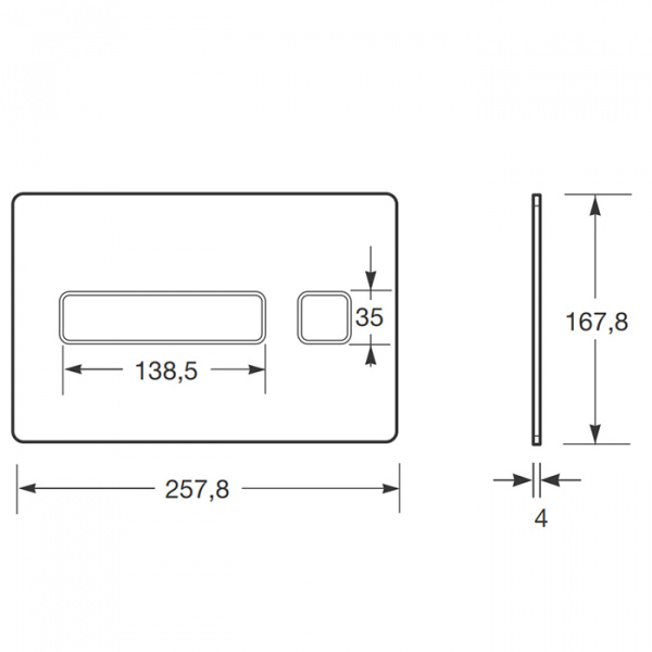 Armani Roca Baia Панель смыва электронная 25.78х0.4х16.78см, цвет: greige