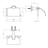 THG Nihal Porcelaine Ivoire Держатель туалетной бумаги с крышкой, подвесной, цвет: Soft gold