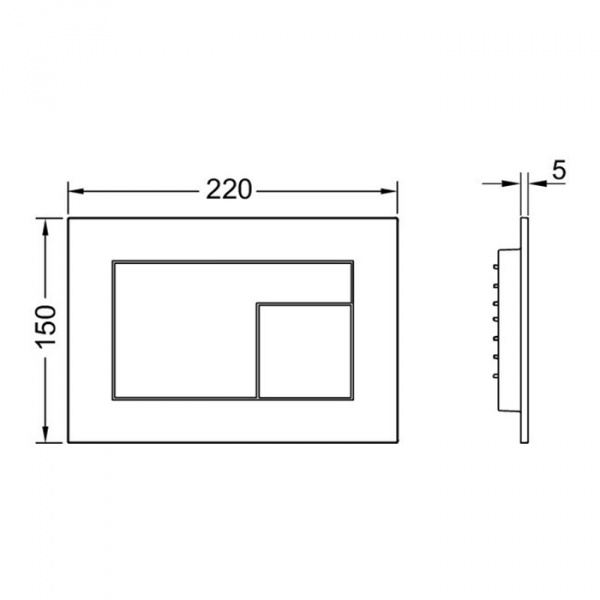 TECEvelvet Панель смыва для унитаза, цвет: Grigio Londra/Антрацит