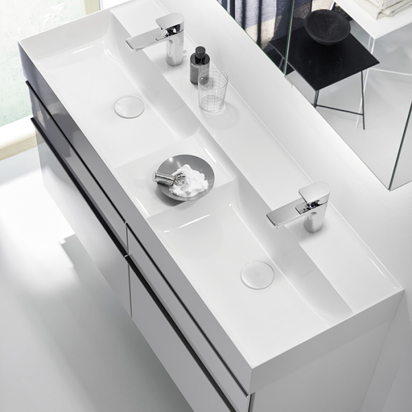 Burgbad Yumo Комплект подвесной мебели 131x47x64 см, цвет: белый