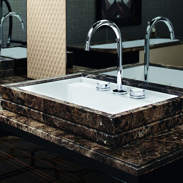 VITAGE milldue edition FOUR SEASONS Комплект мебели с тумбой под раковину, раковиной BOSTON65, зеркалом BRISTOL, 216 см, цвет: Ebano/Emperador