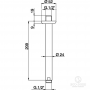 CISAL Shower Держатель верхнего душа потолочный L209 мм, цвет: хром