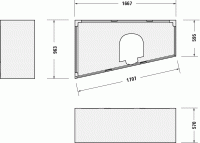 Опора из стиропора для ванны Duravit Paiova, 166.7x96,3/59,5