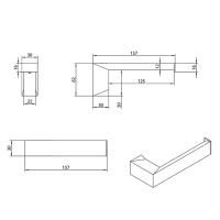 Bongio Stelth Полотенцедержатель 15.7см., цвет: хром