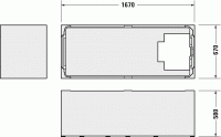 Опора из стиропора для ванны Duravit D-Neo, 167x67