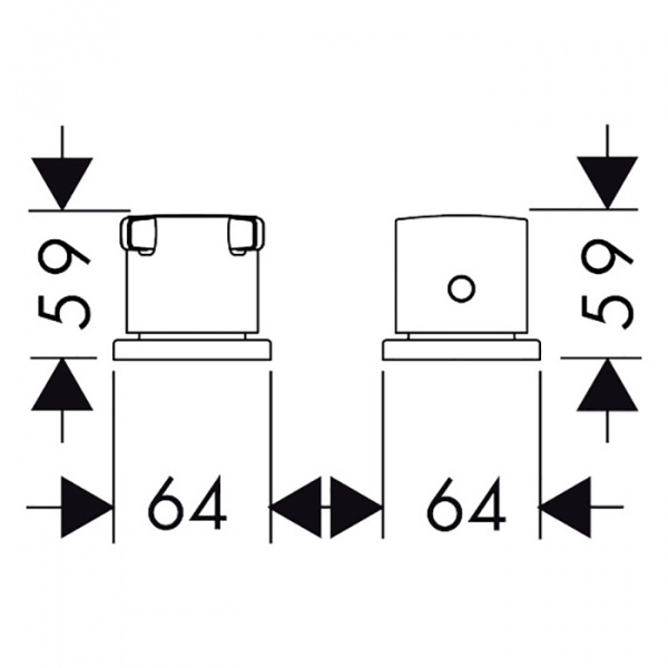 Axor Citterio E Смеситель для ванны, термостатический, на 2 отв., внешняя часть, цвет: шлифованное золото