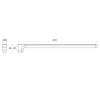 EMCO Trend Держатель полотенец, одинарный, фиксированный, 41см, подвесной, цвет: хром