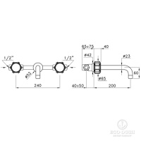 Stella Timeaster Встраиваемый смеситель для раковины 3861, ручка d=65мм, цвет: хром