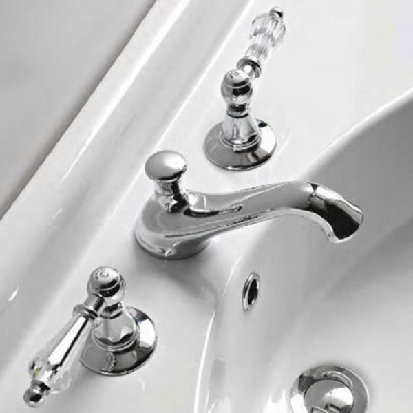 Sbordoni Livia Смеситель для раковины на 3 отверстия, цвет: хром/Swarovski