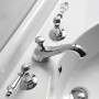 Sbordoni Livia Смеситель для раковины на 3 отверстия, цвет: хром/Swarovski