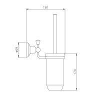 Nicolazzi Onice Ершик для унитаза подвесной, цвет: хром/белый