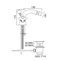 Sbordoni Magnolia Смеситель для биде на 1 отверстие, цвет: хром
