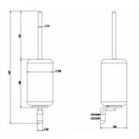 Gessi Goccia Ершик для унитаза подвесной, цвет: черный