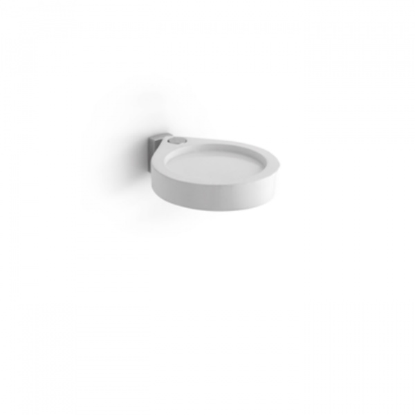 Bertocci Freeze Мыльница подвесная, цвет: белый матовый композит/хром