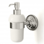 Devon&Devon Diamond Дозатор для жидкого мыла, подвесной, белая керамика, цвет: никель блестящий