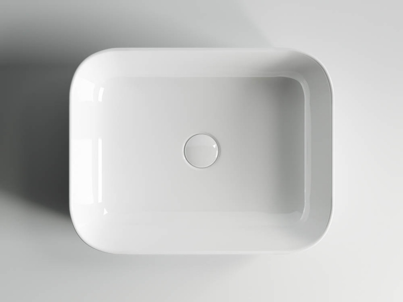 Умывальник чаша накладная прямоугольная Element 500*390*130мм Ceramica Nova белый CN6011