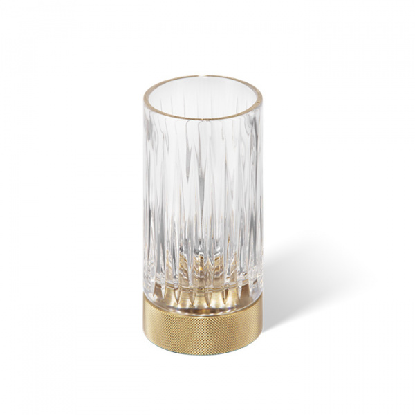 Decor Walther Club SMG Стакан настольный, граненое стекло, цвет: золото матовое