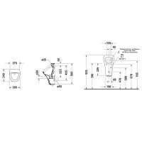 Duravit DuraStyle Писсуар электронный от сети 30х34см,подача воды сзади, с вытяжкой, с креплением, цвет: белый
