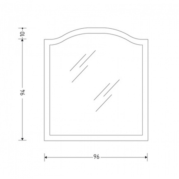 EBAN Sagomata Зеркало в раме 96х104см, цвет: bianco assoluto