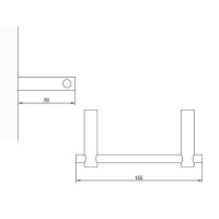 Держатель туалетной бумаги Bongio T Mix, цвет: хром