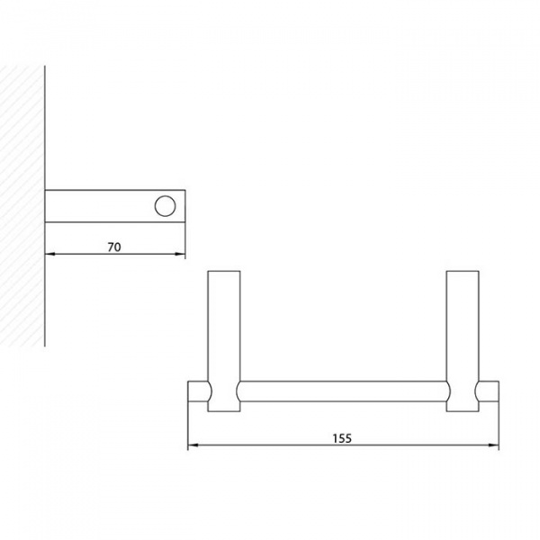 Держатель туалетной бумаги Bongio T Mix, цвет: хром
