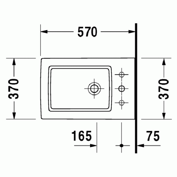 Duravit Vero Биде Биде напольное с перел., с 3 отв. под смес., включая крепление, 37x57см, Цвет: Белый