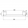 EMCO System2 Поручень, 300мм, подвесной, цвет: хром