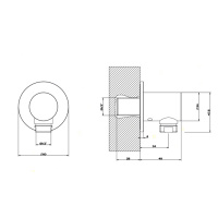 Gessi Shower316 Вывод воды на 1/2&quot, цвет: шлифованная сталь