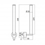 EMCO Rondo2 Держатель 2 запасных рулонов, вертикальный, подвесной, цвет: хром