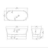 Devon&Devon Fusion Ванна из минерального литья отдельностоящая 177х82хh64см
