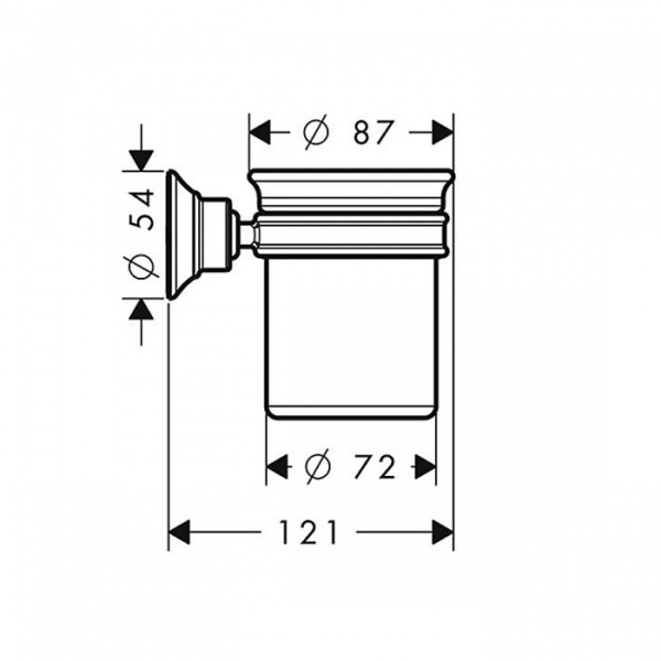 Axor Montreux Стаканчик для зубных щеток, подвесной, цвет: хром