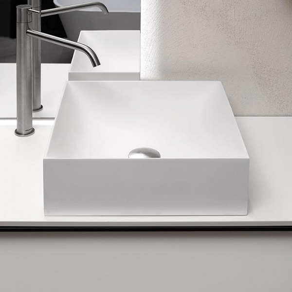 Antonio Lupi Stratos Раковина 40х40 см, без отв., цвет: белый