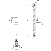 Gessi Eleganza Душевая стойка для горизонтальной/вертикальной установки, без ручного душа, цвет: хром