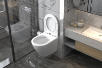 Комплект унитаз ABBER Bequem AC1102 с инсталляцией TECE 9400406 и клавишей 9240702 хром матовый