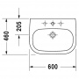 Duravit D-Code Раковина 60х46 см, 3 отв., с переливом, цвет: белый