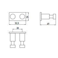 EMCO System2 Крючок двойной, цвет хром
