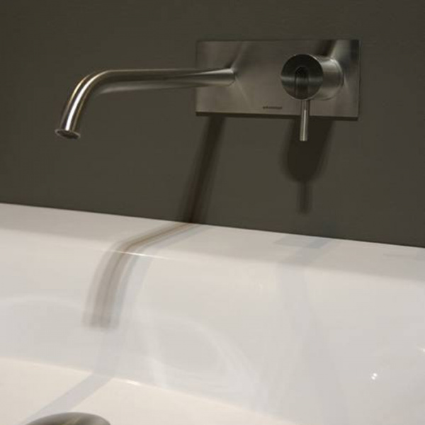 Antonio Lupi Ayati Смеситель для раковины, излив: 198 мм, цвет: шлифованная сталь