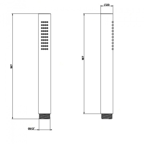 Gessi Shower316 Душевая лейка с легкой очисткой, цвет: шлифованная сталь