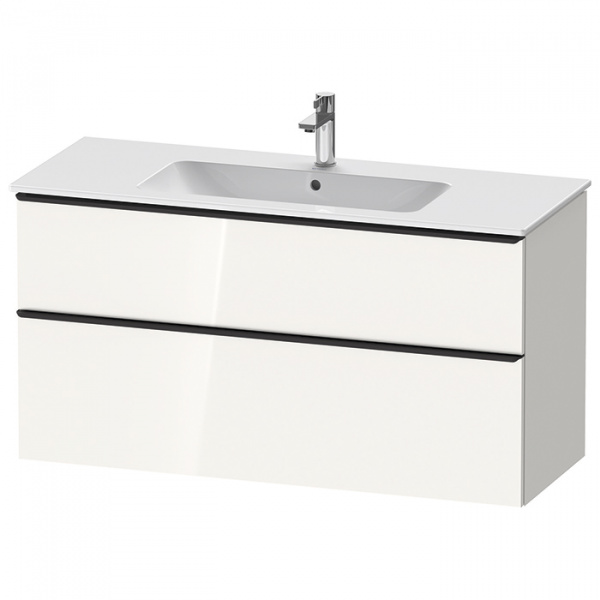 Duravit D-Neo Тумбочка подвесная 62.5x121x46.2 см, раковина, 1 ящик цвет: белый высокоглянцевый