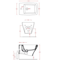 Artceram JAZZ Биде подвесное 54x36см c креплением, с 1 отв под смеситель .цвет: белый