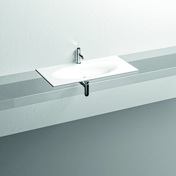 Kerasan Shape Раковина 102х52см, встраиваемая, с 1 отв., цвет: белый матовый