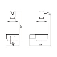 Emco Loft дозатор для жидкого мыла подвесной, цвет: хром/хрусталь