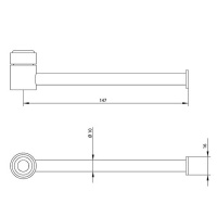Bongio T Mix Держатель туалетной бумаги, подвесной, цвет: золото 24к.