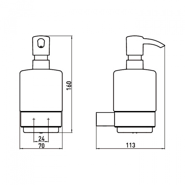 Emco Loft дозатор для жидкого мыла подвесной, цвет: хром/хрусталь