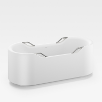 Armani Roca Baia Ванна отдельностоящая 180х80х64см с 4 ручками с сливным отверстием, мат-л: Surfex