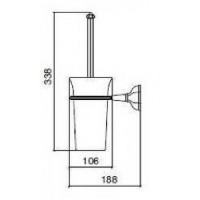 Sbordoni Deco Навесной ершик, подвесной, цвет: керамика/хром